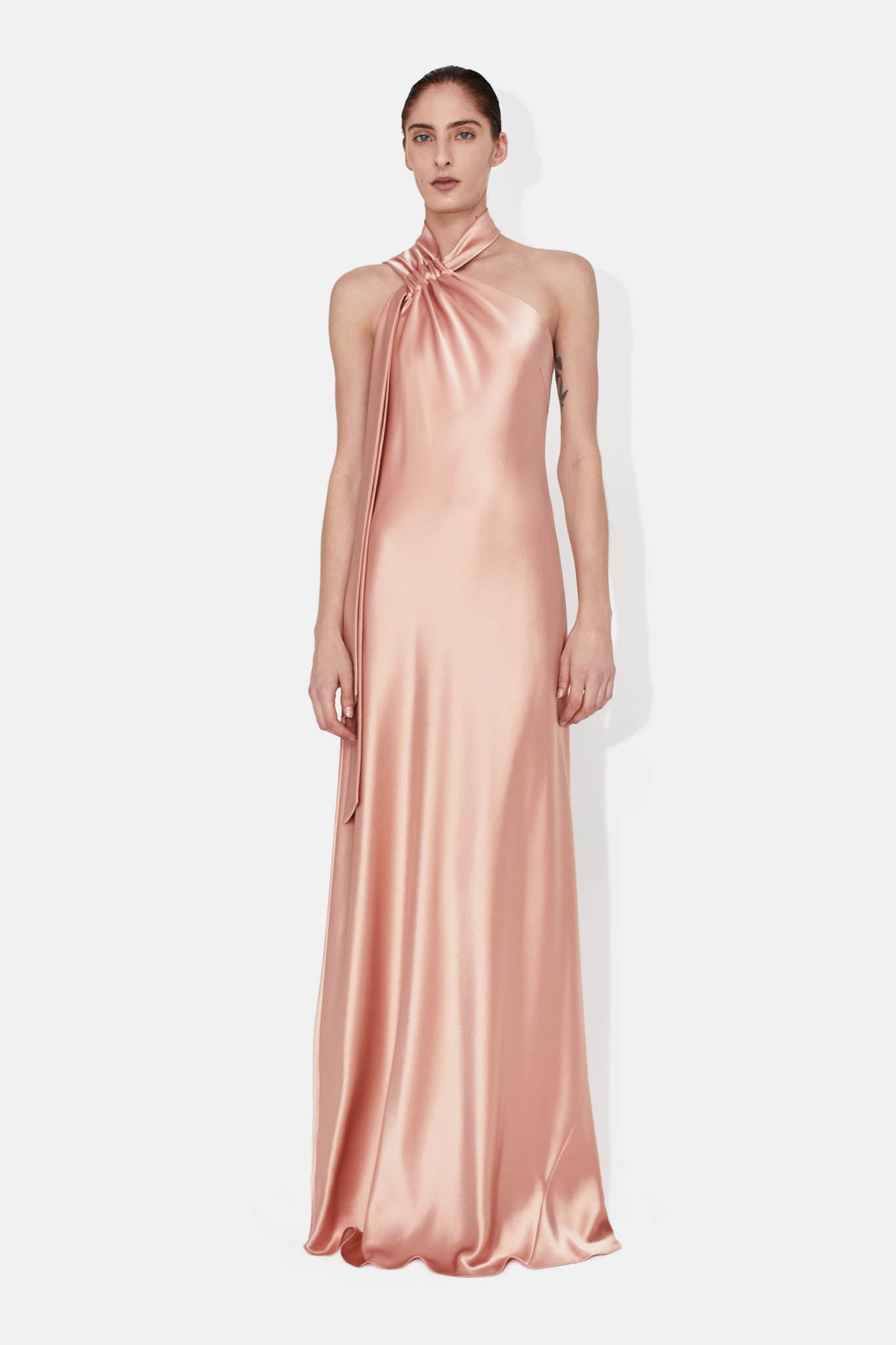 Nude on sale silk gown