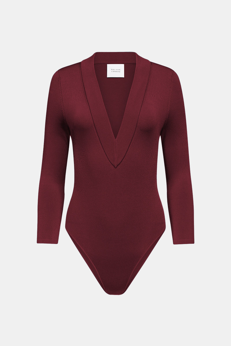 Sasha V-Neck Body - Oxblood