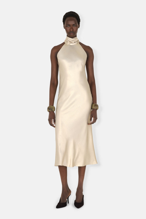CROPPED SIENNA DRESS - CHAMPAGNE