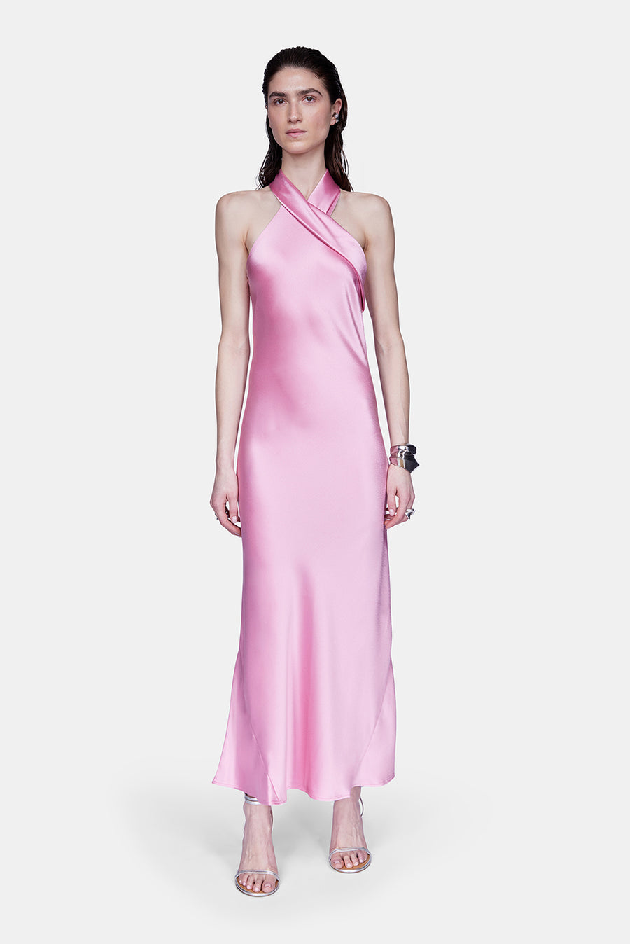 Galvan pink dress sale