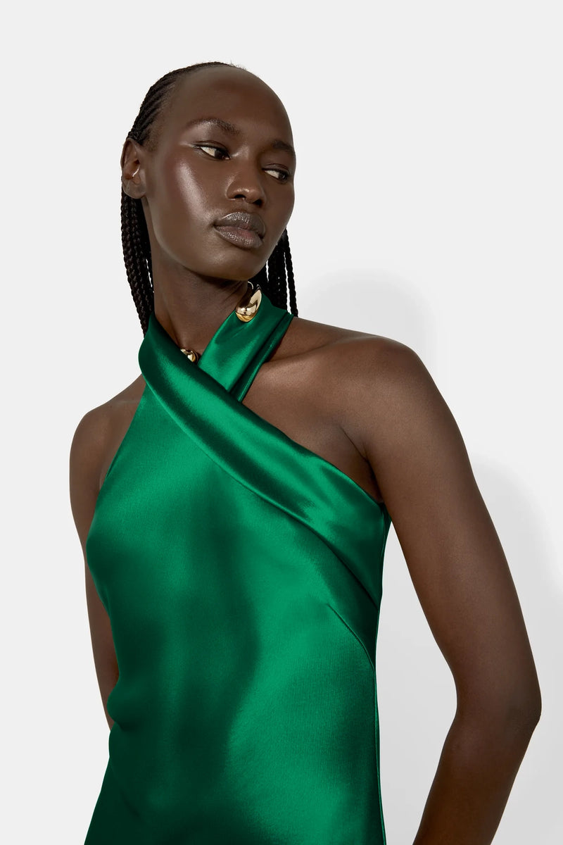 Cropped Pandora Dress - Emerald