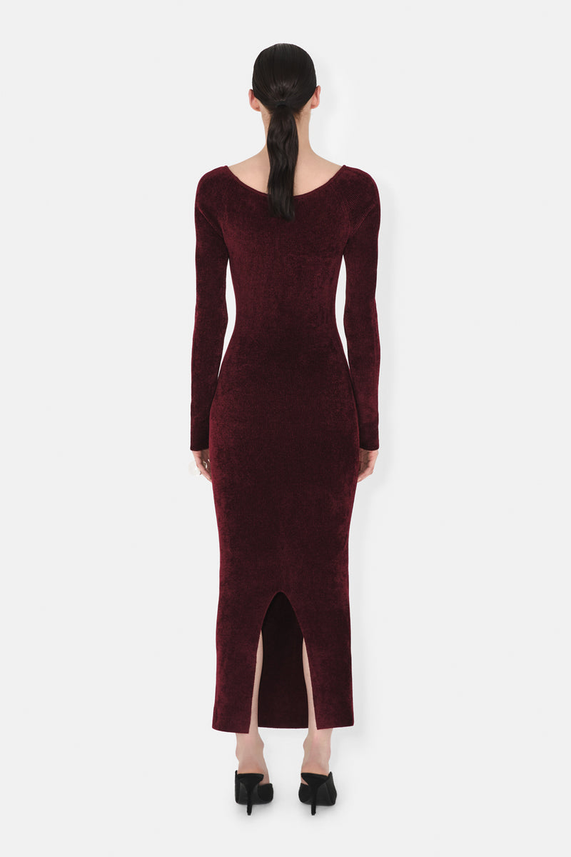 Velvet Freya Dress - Oxblood