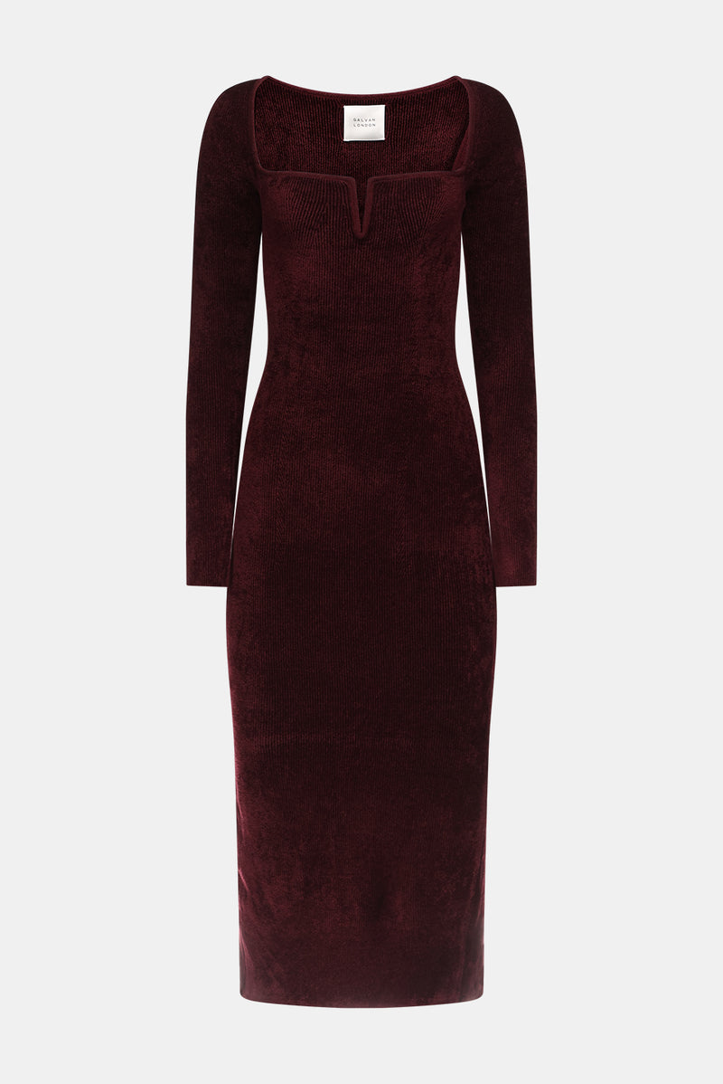 Velvet Freya Dress - Oxblood