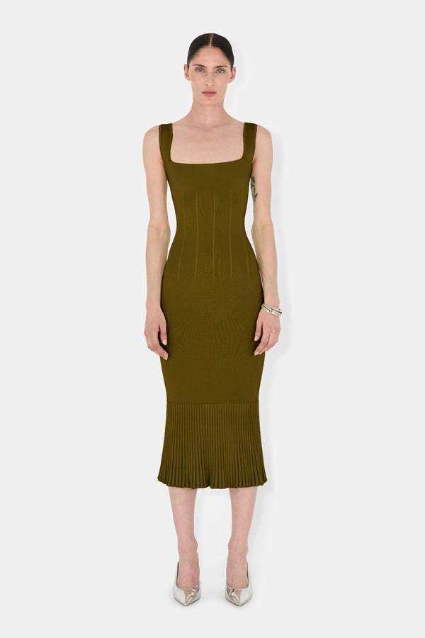 Atalanta Dress Short - Olive