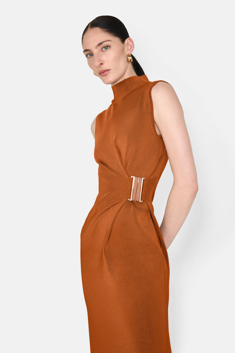 Malenko Day Dress - Brandy