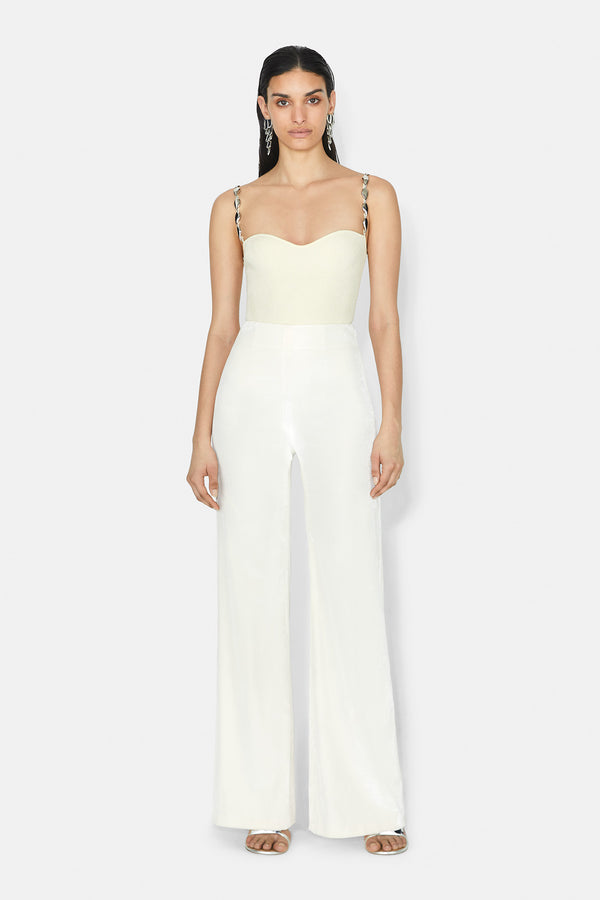 Velvet Bridal Trousers - Off White