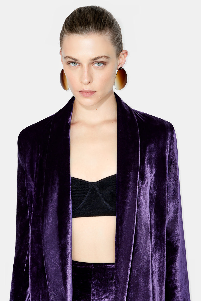 Velvet Julianne Blazer - Blackcurrant