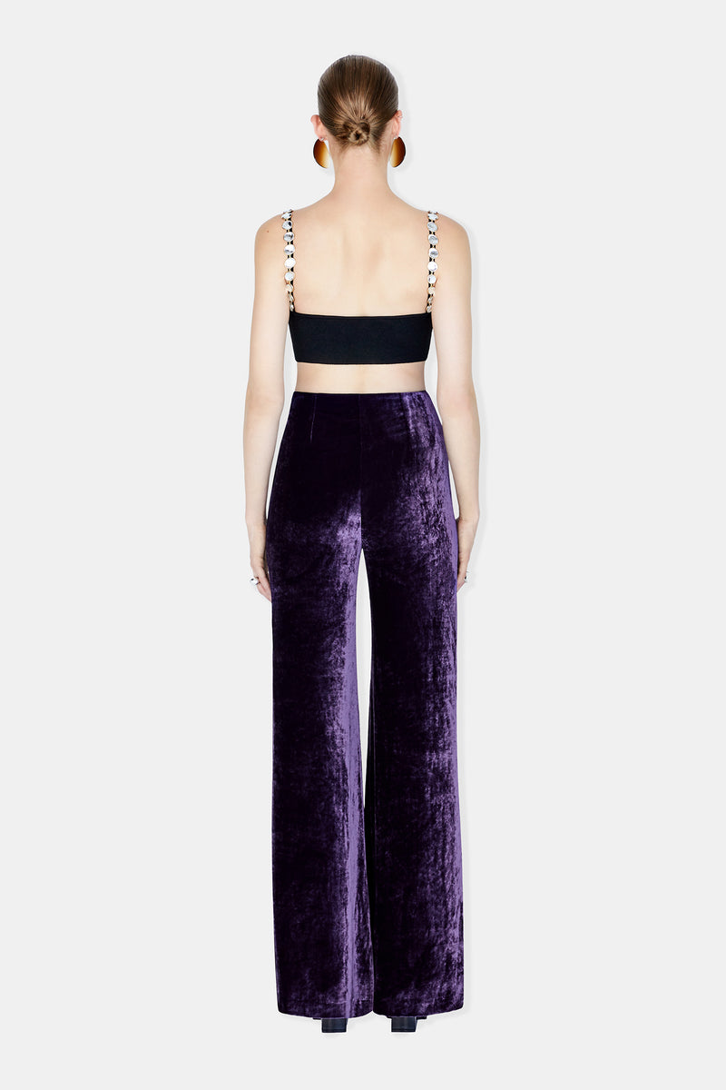 Velvet Trouser - Blackcurrant