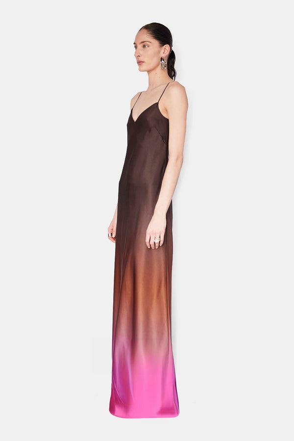 PROVENCE DRESS - CHOCOLATE OMBRE