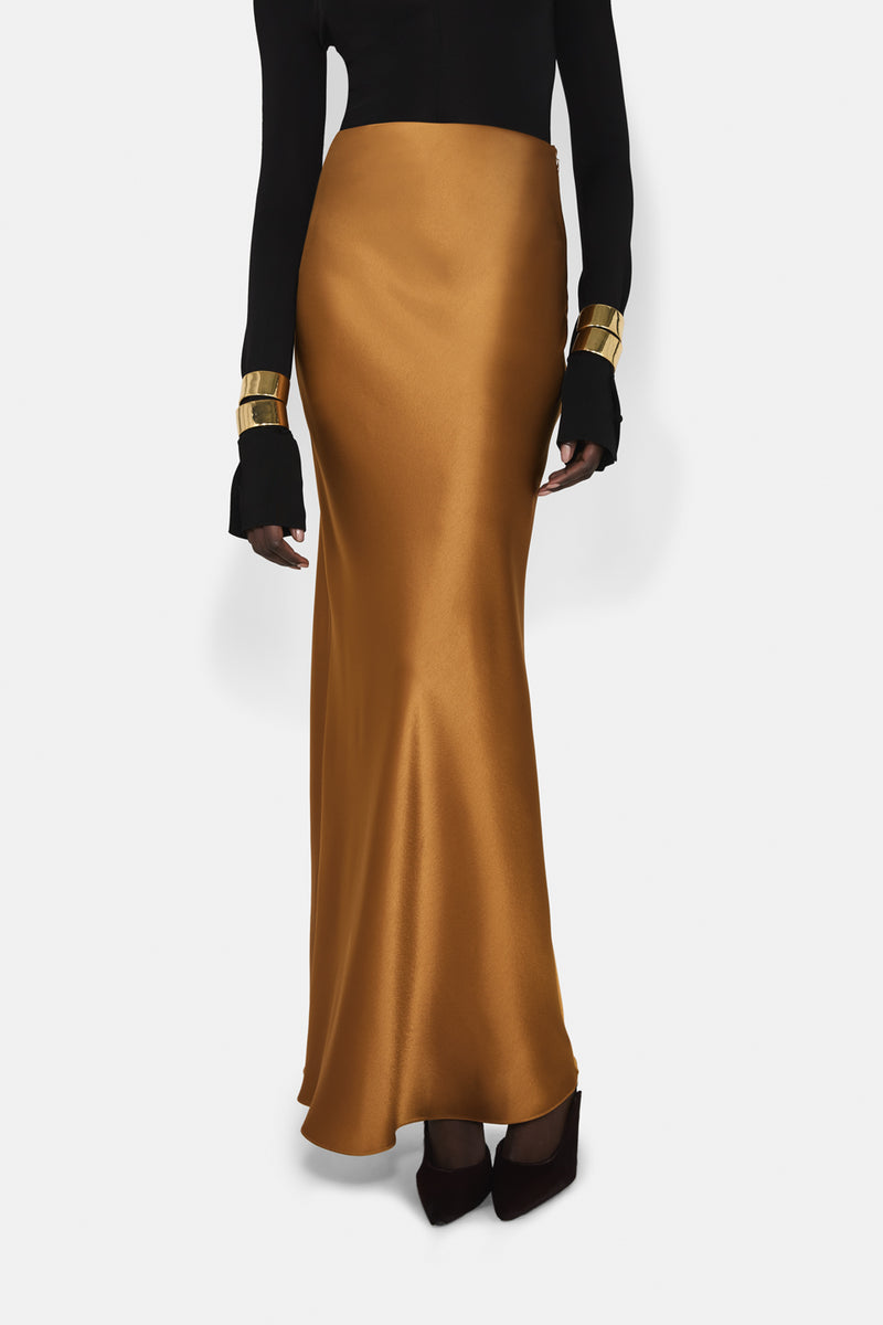 Long Valletta Skirt - Toffee