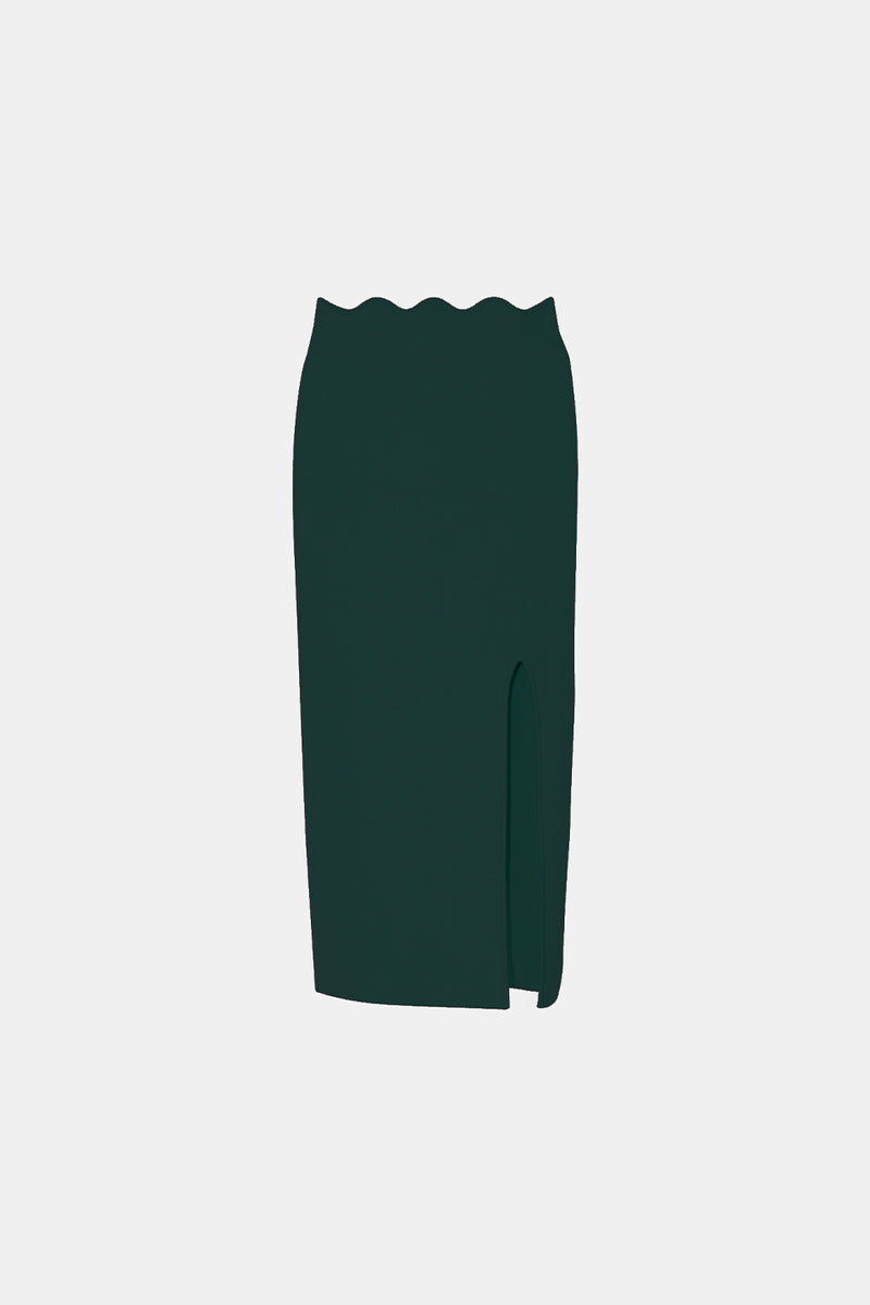 Delia Scalloped Skirt - Eden