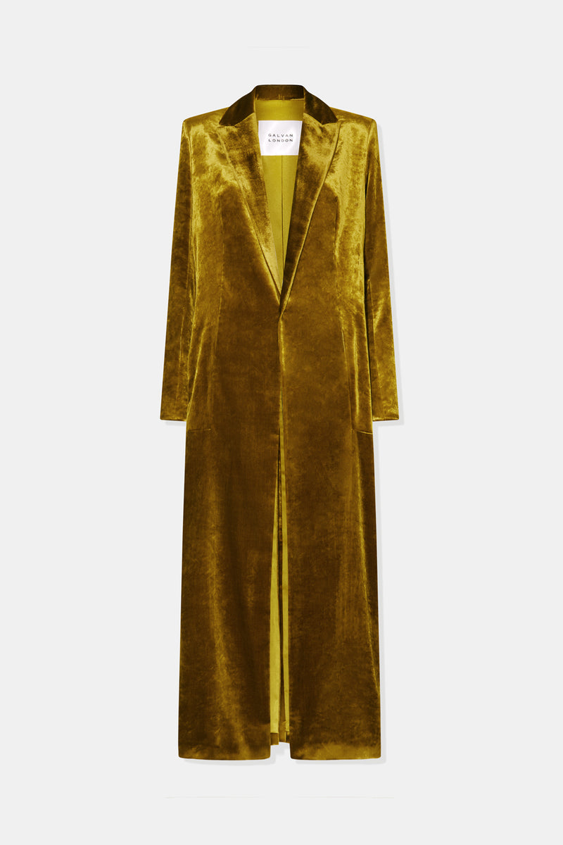 Velvet Coat - Mustard