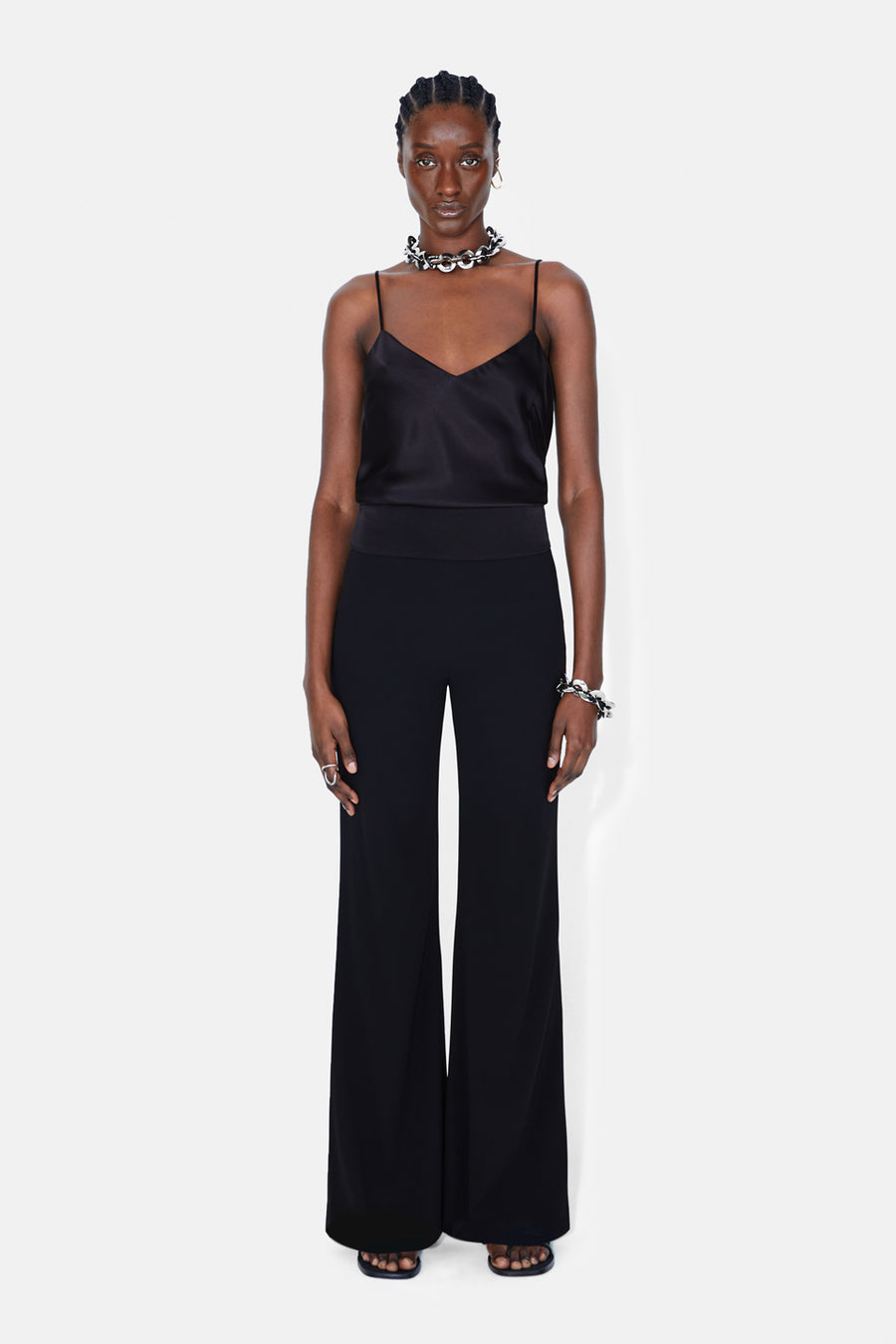 Black evening trousers best sale