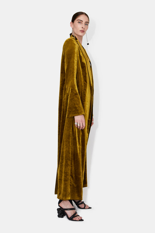 Velvet Coat - Mustard