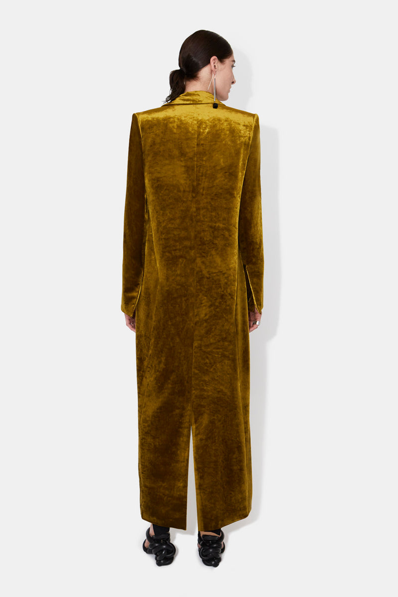 Velvet Coat - Mustard